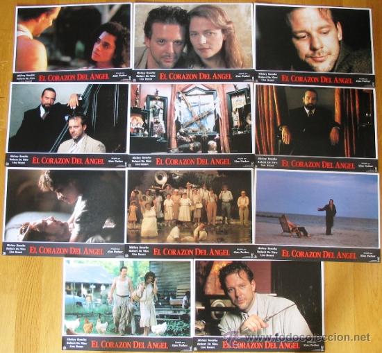 Cine: el corazon del angel - 11 fotocromos originales - alan parker - mickey rourke - robert de niro