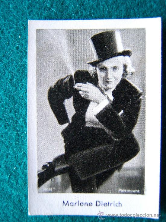 Cine: MARLENE DIETRICH - N&ordm; 9 - JOSETTI - 6X4 CM.- REVERSO EN ALEMAN -1920/30 ?