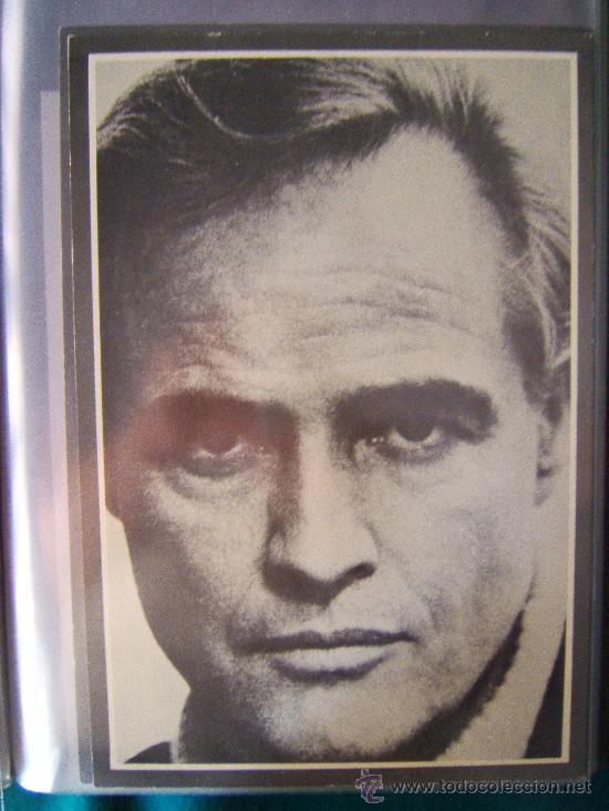 Cine: MARLON BRANDO - FOTO CARTULINA 27 X 18 CM. - POSTERS DEL TIEMPO. SERIE FILMOMANIA N&ordm; 20  - 1977/1985