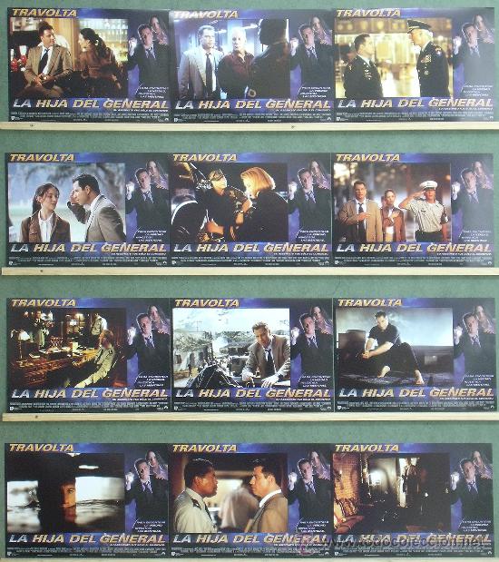 Cinema: QD60 LA HIJA DEL GENERAL JOHN TRAVOLTA  MADELEINE STOWE SET COMPLETO 12 FOTOCROMOS ORIGINAL ESTRENO