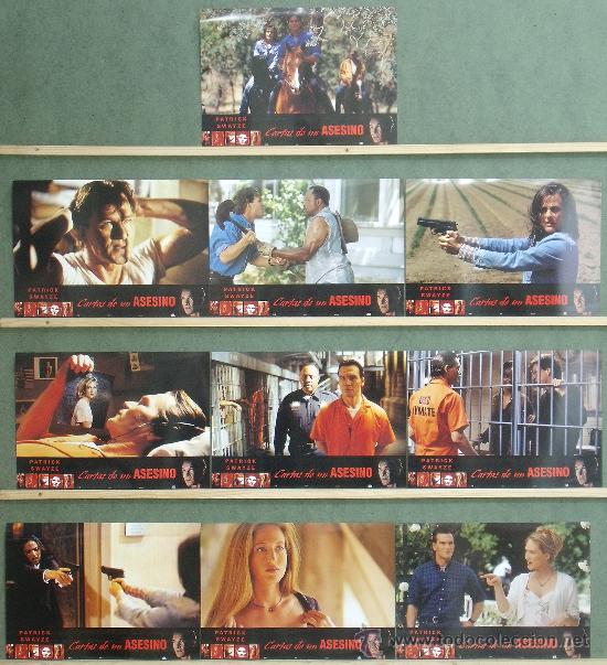 Cine: QD72 CARTAS DE UN ASESINO PATRICK SWAYZE SET COMPLETO 10 FOTOCROMOS ORIGINAL ESTRENO