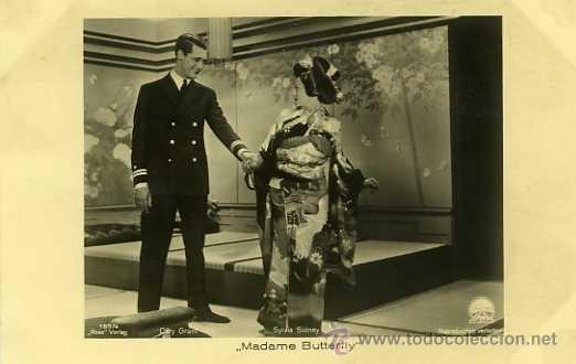 Cine: POSTAL CINE PELICULA MADAME BUTTERFLY CARY GRANT Y SILVIA SIDNEY
