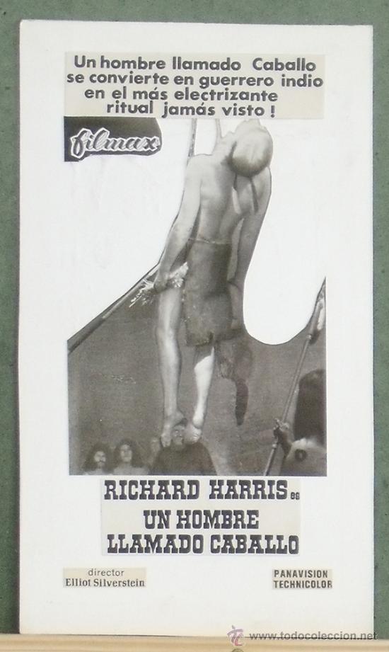 Cinema: RL42 UN HOMBRE LLAMADO CABALLO RICHARD HARRIS INDIOS MAQUETA ORIGINAL FOTOMONTAJE A
