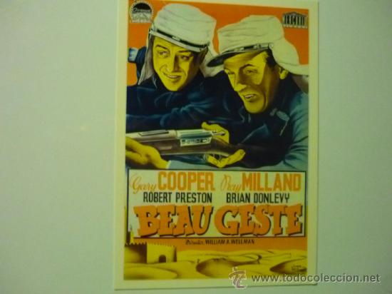 Cine: POSTAL BEAU GESTE .-GARY COOPER