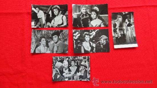 Cine: CARMEN LA DE RONDA, LOTE 6 FOTOGRAFIAS NUMERADAS, SARA MONTIEL JORGE MISTRAL, EXCELENTE ESTADO