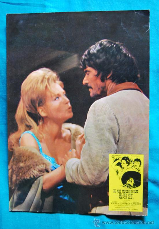 Cine: FOTOGRAMA DE CARTELERA - 33 X 23 cm - EL MAS FABULOSO GOLPE DEL FAR-WEST (NEVADA) - CARMEN SEVILLA