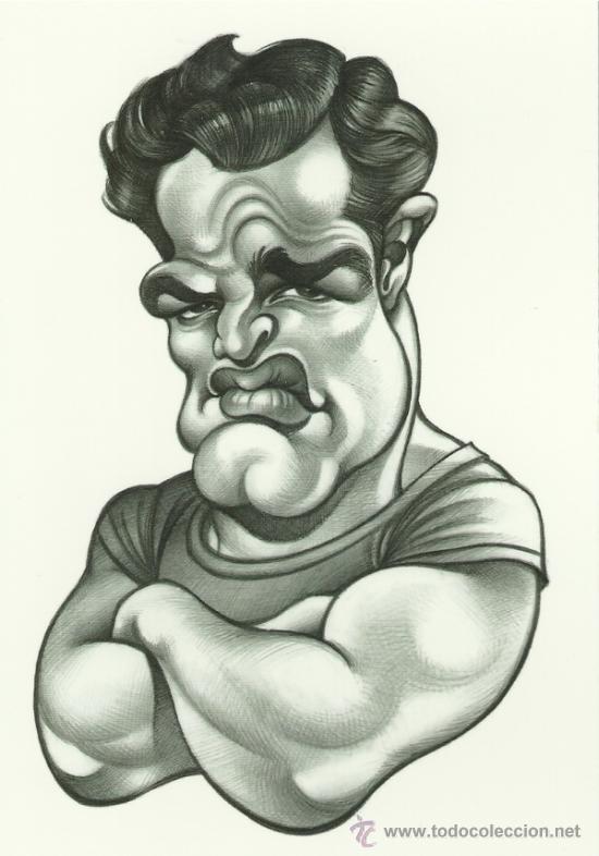 Cine: postal caricatura marlon brando