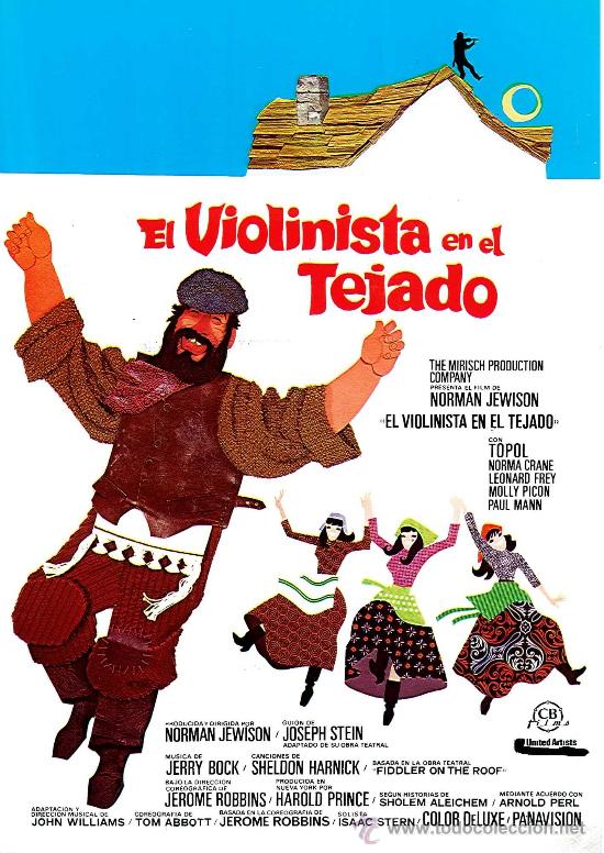 Cine: Juego de 12 fotocromos pelicula El violinista en el tejado Norman Jewison