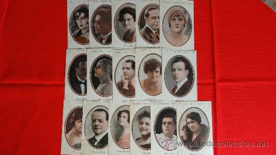 Cinema: COLECCIONES AMATLLER, S&Eacute;RIE B 16 CROMOS DE ARTISTAS DE CINE A&Ntilde;OS 20, COMPLETA, EXCELENTE ESTADO