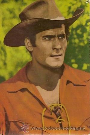 Cine: POSTAL A COLOR 22 T CLINT WALKER PROTAGONISTA DEL SERIAL T V CHEYENNE DE WARNER BROS EDICIONES ESTE