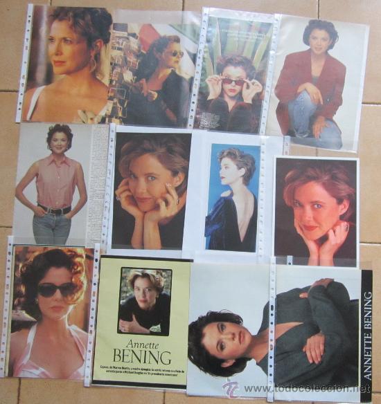 Cinema: ANNETTE BENNING, 33PAGINAS DE RECORTES DE PRENSA EN FUNDAS DE PLASTICO
