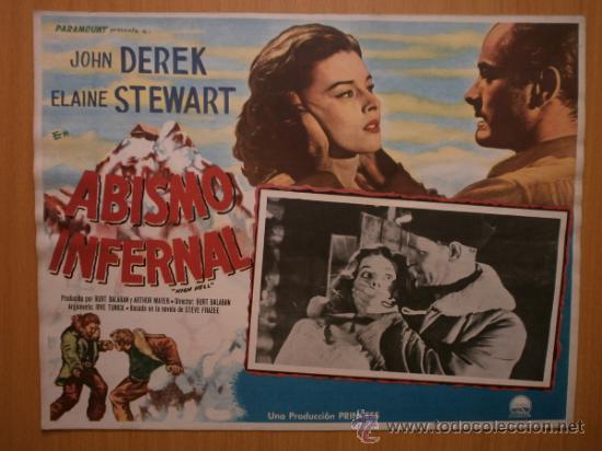 Cine: LOBBY CARD MEXICANO. ABISMO INFERNAL. JOHN DEREK, ELAINE STEWART.