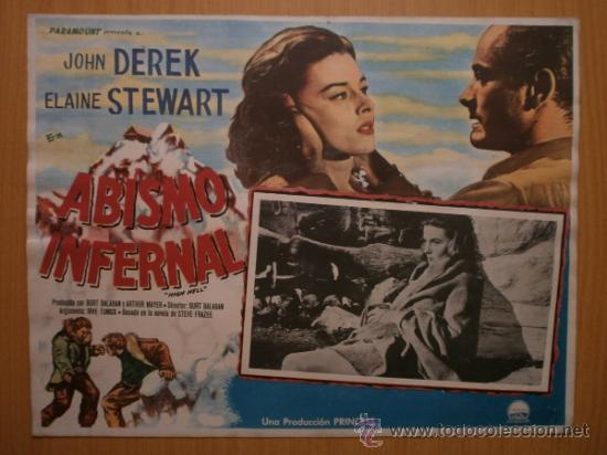 Cine: LOBBY CARD MEXICANO. ABISMO INFERNAL. JOHN DEREK, ELAINE STEWART.