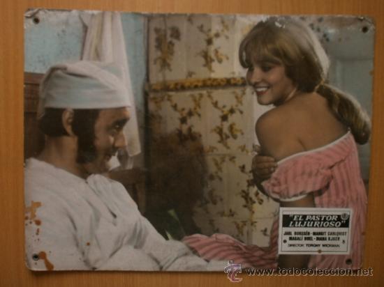 Cine: FOTOCROMO CARTON.EL PASTOR LUJURIOSO.JARL BORSSEN,MARGIT CARLOVIST,MAGALI NOEL,DIANA KJAER.