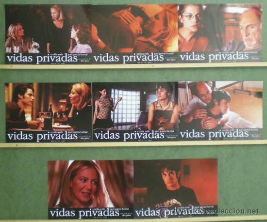 Cinema: RZ73 VIDAS PRIVADAS CECILIA ROTH GAEL GARCIA BERNAL SET COMPLETO 8 FOTOCROMOS ORIGINAL ESTRENO