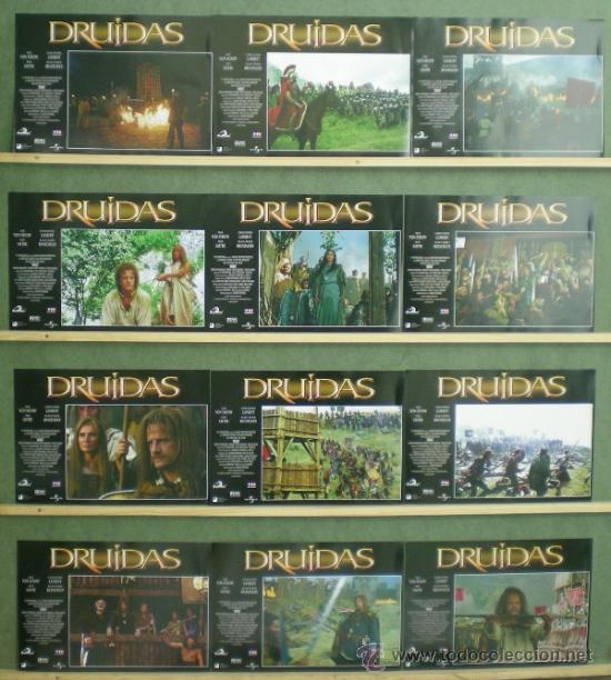Cinema: RZ82 DRUIDAS CHRISTOPHER LAMBERT MAX VON SYDOW SET COMPLETO 12 FOTOCROMOS ORIGINAL ESTRENO