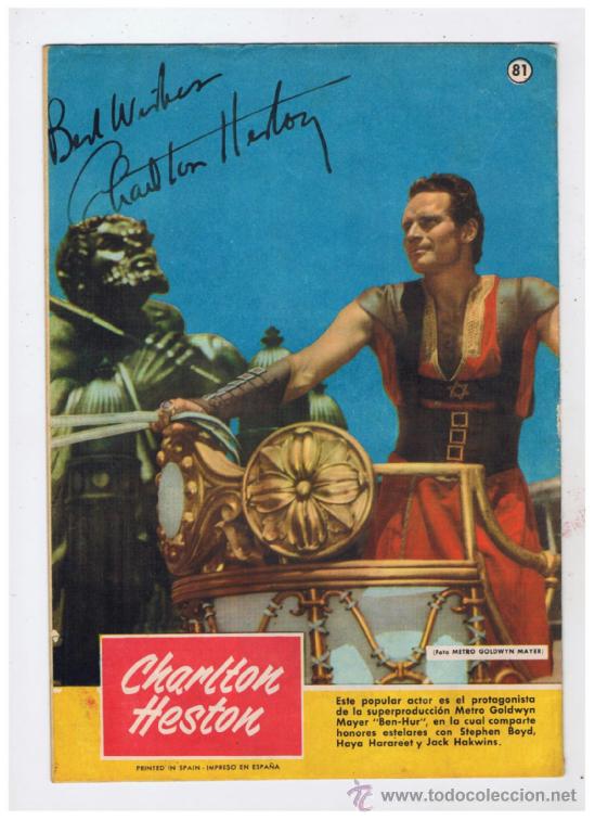 Cine: SISSI UNA CANCION PARA TI novela grafica CONTR&Agrave;PORTADA CHARLTON HESTON ()