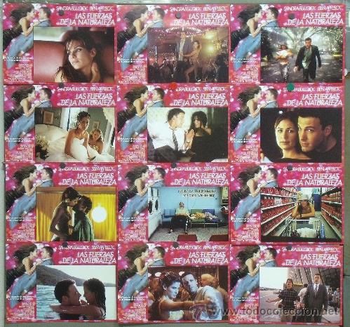 Cinema: TL72 LAS FUERZAS DE LA NATURALEZA BEN AFFLECK SANDRA BULLOCK SET COMPLETO 12 FOTOCROMOS ORIG ESTRENO