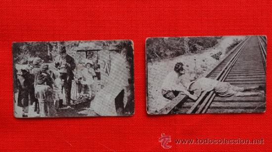 Cine: El secreto del submarino, lote 2 cromos peque&ntilde;os a&ntilde;os 20/30 chocolates Amatller Marca Luna