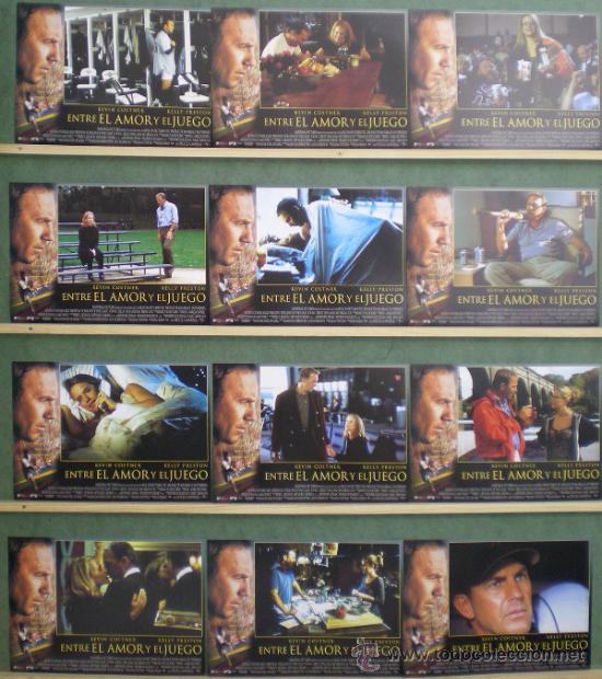 Cinema: TM12 ENTRE EL AMOR Y EL JUEGO KEVIN COSTNER KELLY PRESTON BEISBOL SET 12 FOTOCROMOS ORIG ESTRENO
