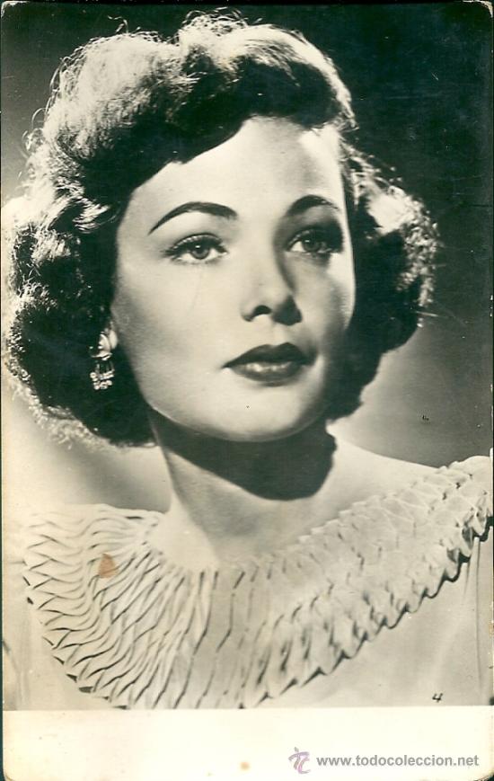 Cinema: POSTAL FOTO GENE TIERNEY,