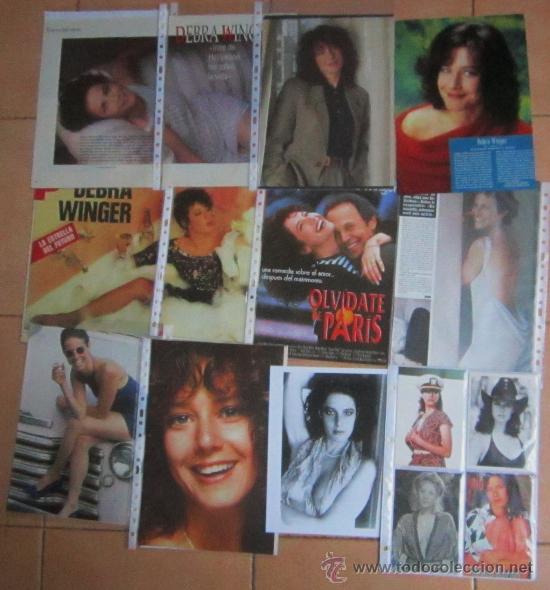 Cinema: DEBRA WINGER, LOTE DE 18 PAGINAS DE RECORTES DE PRENSA EN FUNDAS DE PLASTICO
