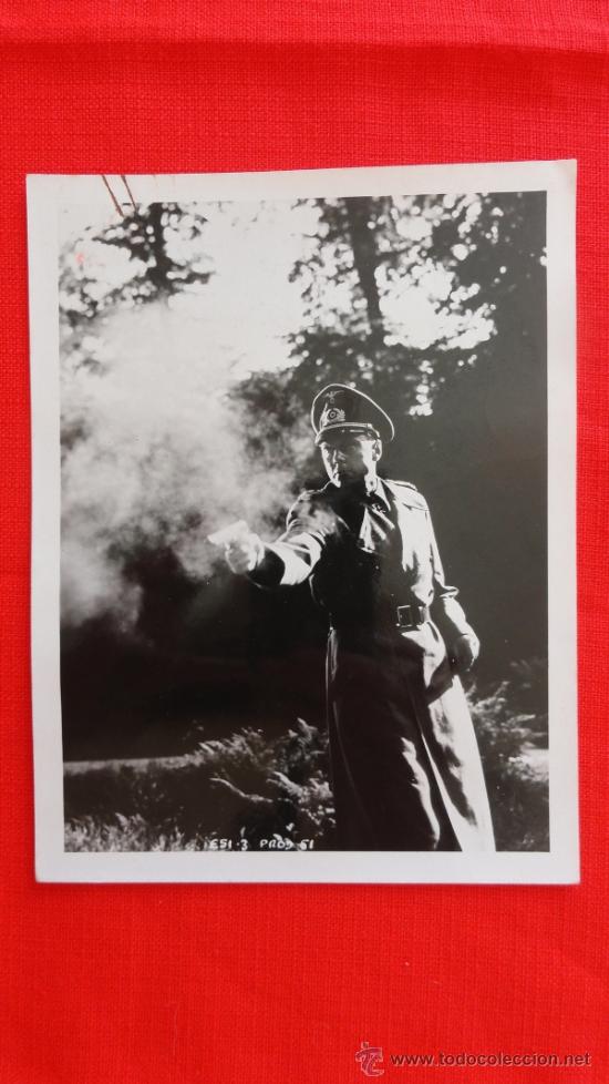 Cine: MARIUS GORING, FOTO B/N PEL&Iacute;CULA YO NO SOY UNA HEROINA, 1953, 12x16 cms. CINE MILITAR