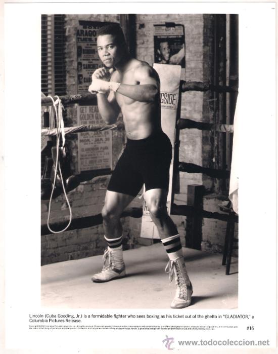 Kino: F12100 CUBA GOODING JR GLADIATOR BOXEO FOTO ORIGINAL B/N AMERICANA