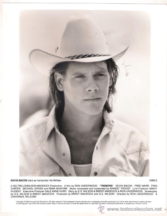 Kino: F12107 KEVIN BACON TEMBLORES FOTO ORIGINAL B/N AMERICANA