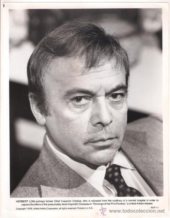 Cine: F12147 HERBERT LOM LA VENGANZA DE LA PANTERA ROSA FOTO ORIGINAL B/N AMERICANA