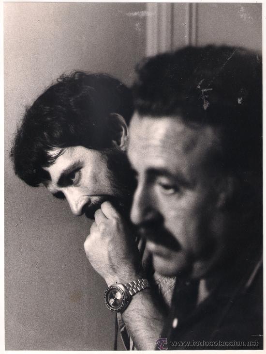 Cinema: F12200 JAIME CAMINO JOSE L. ALCAINE DIRECTOR RODAJE FOTOGRAFIA FOTO ORIGINAL B/N ESPA&Ntilde;OLA