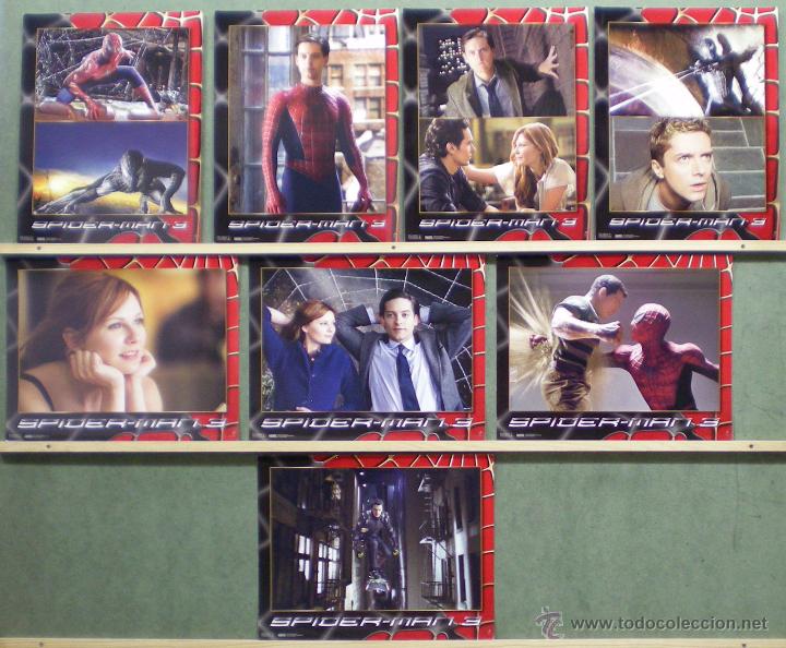 Cinema: TP69 SPIDER-MAN 3 SAM RAIMI TOBEY MAGUIRE SET 8 FOTOCROMOS ORIGINALES AMERICANOS