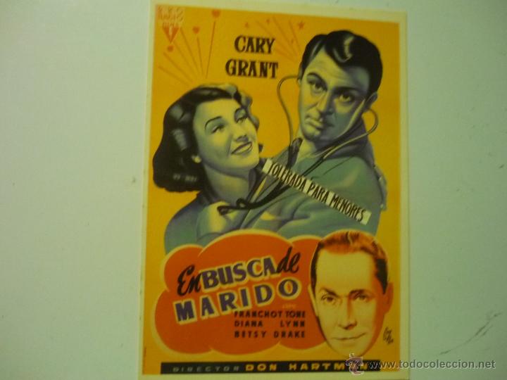 Cine: POSTAL PELICULA EN BUSCA DE MARIDO .-CARY GRANT