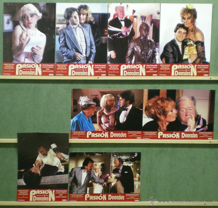 Kino: QG33 PASION DEVORADORA VANESSA REDGRAVE SET 8 COMPLETO FOTOCROMOS ORIGINAL ESTRENO