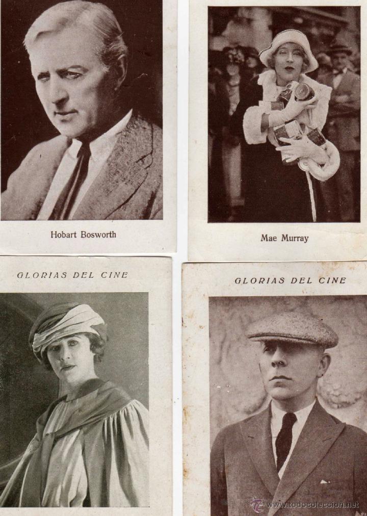 Cine: glorias del cine, 4 cromos chocolates BUBI,y juncosa