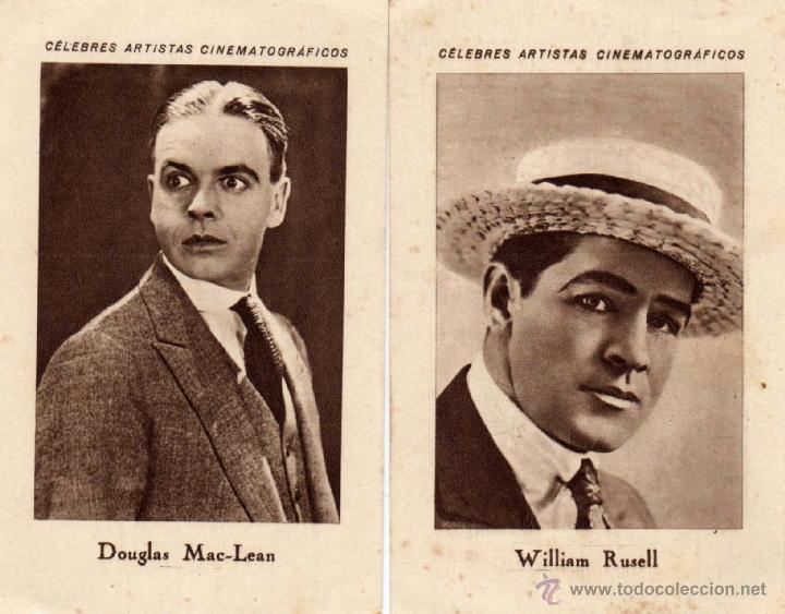 Cine: 2 cromos celebres artistas cinematograficos serie F,n&ordm; 6-21