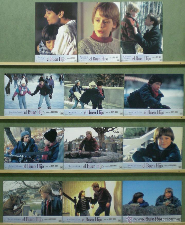 Cinema: QG89 EL BUEN HIJO ELIJAH WOOD MACAULAY CULKIN SET COMPLETO DE 12 FOTOCROMOS ORIGINAL ESTRENO