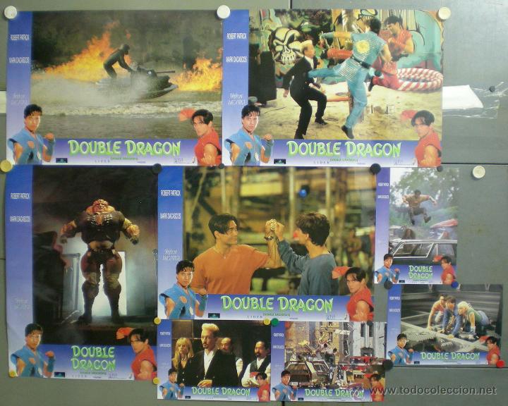 Cinema: QG98 DOUBLE DRAGON MARK DACASCOS SET COMPLETO 8 FOTOCROMOS ORIG ESTRENO