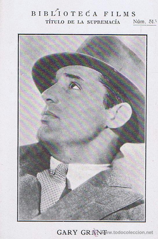 Cine: CARY GRANT - BIBLIOTECA FILMS N&ordm; 513 (TITULO DE LA SUPREMACIA) . 9.4x14. Postal. Normal Cary Grant/
