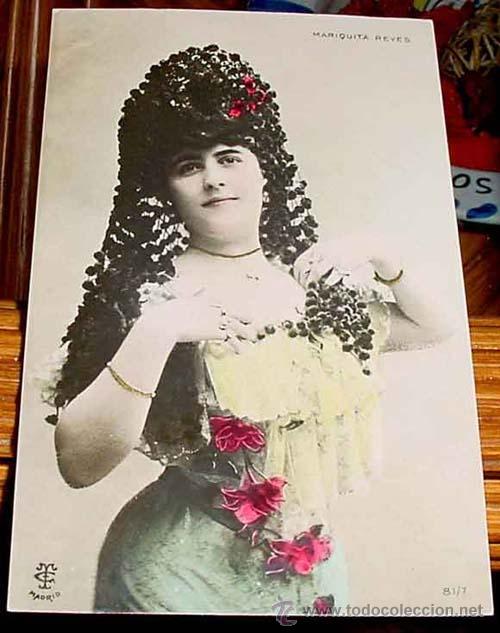 Kino: ANTIGUA POSTAL ARTISTA - MARIQUITA REYES - NO CIRCULADA - ED . UNION POSTAL UNIVERSAL.