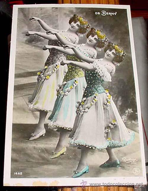 Kino: ANTIGUA POSTAL ARTISTA - DE BERNY - TRES MUJERES BAILANDO - PARIS - NO CIRCULADA - ED. UNION POSAL U