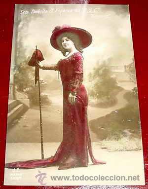 Kino: ANTIGUA POSTAL AARTISTAS - SE&Ntilde;ORITA EMERITA A. ESPARZA - NO CIRCULADA - ED. J. C. MADRID.