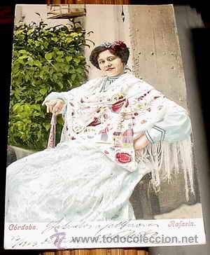 Kino: ANTIGUA POSTAL ARTISTAS - CORDOBA - RAFAELA - CIRCULADA EN 1909 - SIN DIVIDIR - ED. PURGER Y M&Uacute;NCHEN