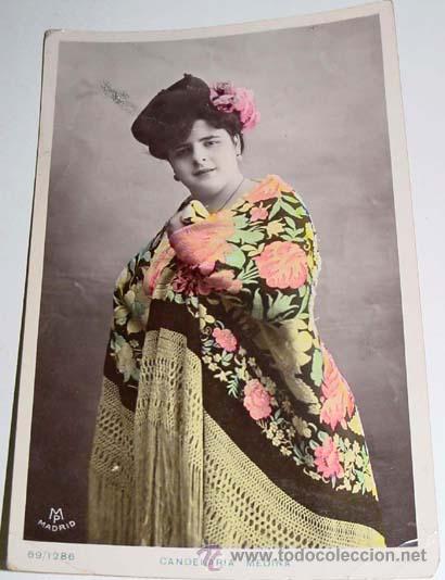 Kino: ANTIGUA POSTAL ARTISTA CANDELARIA MEDINA - NO CIRCULADA - ESCRITA - ED. MP MADRID.