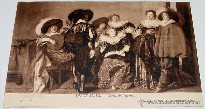 Kino: ANTIGUA POSTAL DIRCK HALS - GESELLSCHAFTSSCENE - REUNION MUSICAL - NO CIRCULADA - TUNA.