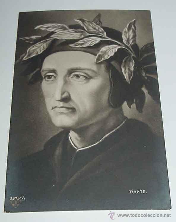 Kino: ANTIGUA POSTAL DEL POETA ITALIANO DANTE (1265 / 1321) - NO CIRCULADA.