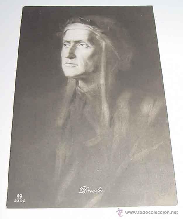Kino: ANTIGUA POSTAL DEL POETA ITALIANO DANTE (1265 / 1321) - NO CIRCULADA.