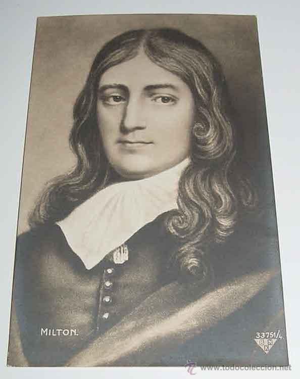Kino: ANTIGUA POSTAL DEL POETA INGLES MILTON(1608 / 1674) - NO CIRCULADA.