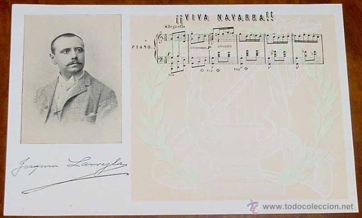 Kino: ANTIGUA POSTAL DEL MAESTRO Joaqu&iacute;n Larregla Urbieta. (Lumbier, 1865- Madrid, 1945). C&eacute;lebre concerti