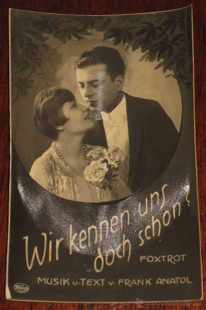 Kino: POSTAL MUSICAL WECO TONBILD - POSTKARTE - CARTE POSTALE DISQUE - MUSIQUE - PHONOGRAPHE - WIE KENNEN